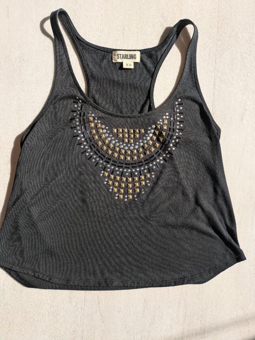 Black Embellished Tank